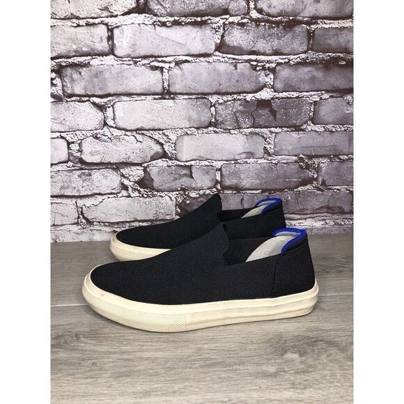 Rothy’s Black Knit Fabric The Original Slip On Sneaker Shoes Women Sz 9M US/40EU - Picture 7 of 16